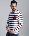Shop Men's White Striped T-shirt-Design