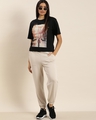 Shop Women's Black Graphic Oversized Fit T Shirt-Full