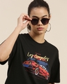 Shop Women's Black Graphic Oversized Fit T Shirt-Design