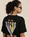Shop Women's Black Typographic Oversized Fit T Shirt-Design