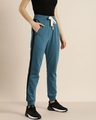 Shop Women's Blue Solid Joggers-Design