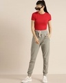 Shop Women's Grey Solid Joggers