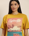 Shop Women's Mustard Graphic Oversized Fit T Shirt-Design