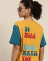 Shop Women's Mustard Typographic Oversized Fit T Shirt-Design
