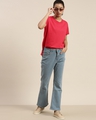 Shop Women's Pink Boxy Oversized Fit T Shirt