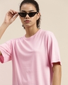 Shop Women's Pink Oversized Fit T Shirt-Design