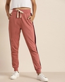 Shop Women's Pink Solid Joggers-Front