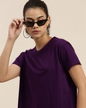 Shop Women's Purple Boxy Oversized Fit T Shirt-Design