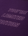 Shop Women's Purple Typographic Oversized Fit T Shirt