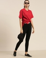 Shop Women's Red Oversized Fit T Shirt