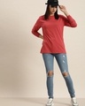 Shop Women's Red Oversized T Shirt-Full