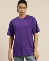 Shop Women's Violet Oversized Fit T Shirt-Front