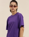 Shop Women's Violet Oversized Fit T Shirt-Design