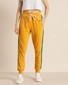 Shop Women's Yellow Solid Joggers-Front