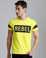 Shop Men's Yellow Graphic Print T-shirt-Front