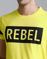 Shop Men's Yellow Graphic Print T-shirt-Full