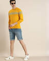 Shop Men's Yellow Striped T-shirt