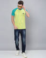 Shop Men's Yellow Striped T-shirt