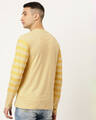 Shop Men's Yellow Striped Slim Fit T-shirt-Full