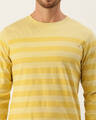 Shop Men's Yellow Striped Slim Fit T-shirt