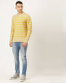 Shop Men's Yellow Striped Slim Fit T-shirt