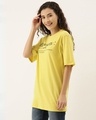 Shop Women's Yellow Typography T-shirt-Design