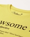 Shop Women's Yellow Typography T-shirt-Full