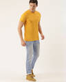 Shop Men's Yellow Typography T-shirt