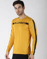 Shop Men's Yellow Typography T-shirt-Full