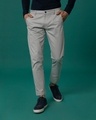 Shop Dim Grey Slim Fit Cotton Chino Pants