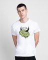 Shop Dirty Mind Men's Printed White T-Shirt-Front