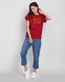Shop Disco Dandiya Boyfriend T-Shirt Bold Red-Design
