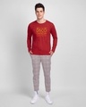 Shop Disco Dandiya Full Sleeve T-Shirt Bold Red-Full