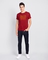 Shop Disco Dandiya Half Sleeve T-Shirt Bold Red-Full