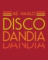 Shop Disco Dandiya Half Sleeve T-Shirt Bold Red