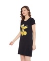 Shop Mickey Mouse Family Round Neck Short Sleeves Graphic Print   Black-Full