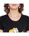 Shop Mickey Mouse Family Round Neck Short Sleeves Graphic Print   Black