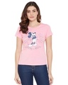 Shop Disney By  Mickey Mouse Family Round Neck Short Sleeves Graphic Print T Shirt   Pink-Front