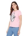 Shop Disney By  Mickey Mouse Family Round Neck Short Sleeves Graphic Print T Shirt   Pink-Design