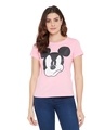Shop Disney By  Mickey Mouse Family Round Neck Short Sleeves Graphic Print T Shirt   Pink-Front