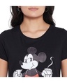 Shop Disney By  Mickey Mouse Family Round Neck Short Sleeves Graphic Print T Shirt   Black