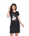 Shop Disney By  Mickey Mouse Round Neck Short Sleeves Graphic Print Sleep Shirts   Black-Front
