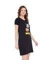 Shop Mickey Mouse Round Neck Short Sleeves Graphic Print Sleep Shirts   Black-Design