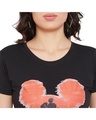 Shop Mickey Mouse  Round Neck Short Sleeves Graphic Print Sleep Shirts   Black