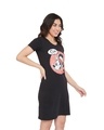 Shop Mickey Mouse  Round Neck Short Sleeves Graphic Print Sleep Shirts   Black-Design
