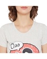 Shop Disney By  Mickey Mouse Round Neck Short Sleeves Graphic Print Sleep Shirts   Grey