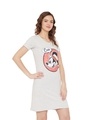 Shop Mickey Mouse Round Neck Short Sleeves Graphic Print Sleep Shirts   Grey-Design