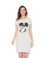 Shop Mickey Mouse Round Neck Short Sleeves Graphic Print Sleep Shirts   Grey-Front