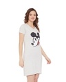 Shop Mickey Mouse Round Neck Short Sleeves Graphic Print Sleep Shirts   Grey-Design