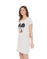 Shop Mickey Mouse Round Neck Short Sleeves Graphic Print Sleep Shirts   Grey-Full
